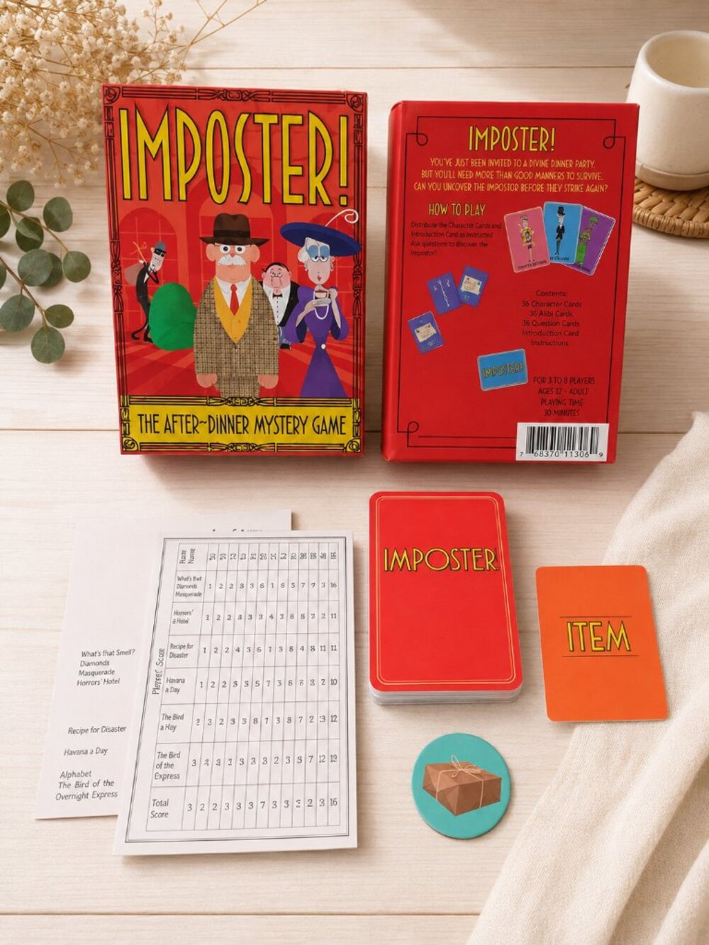 Imposter! The After-Dinner Mystery Game | Complete with Sealed Cards